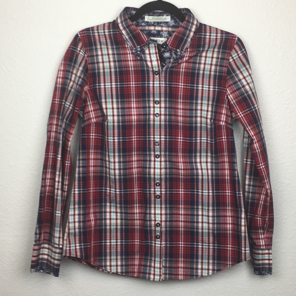 Orvis Wrinkle Resistant Red Plaid Button Down